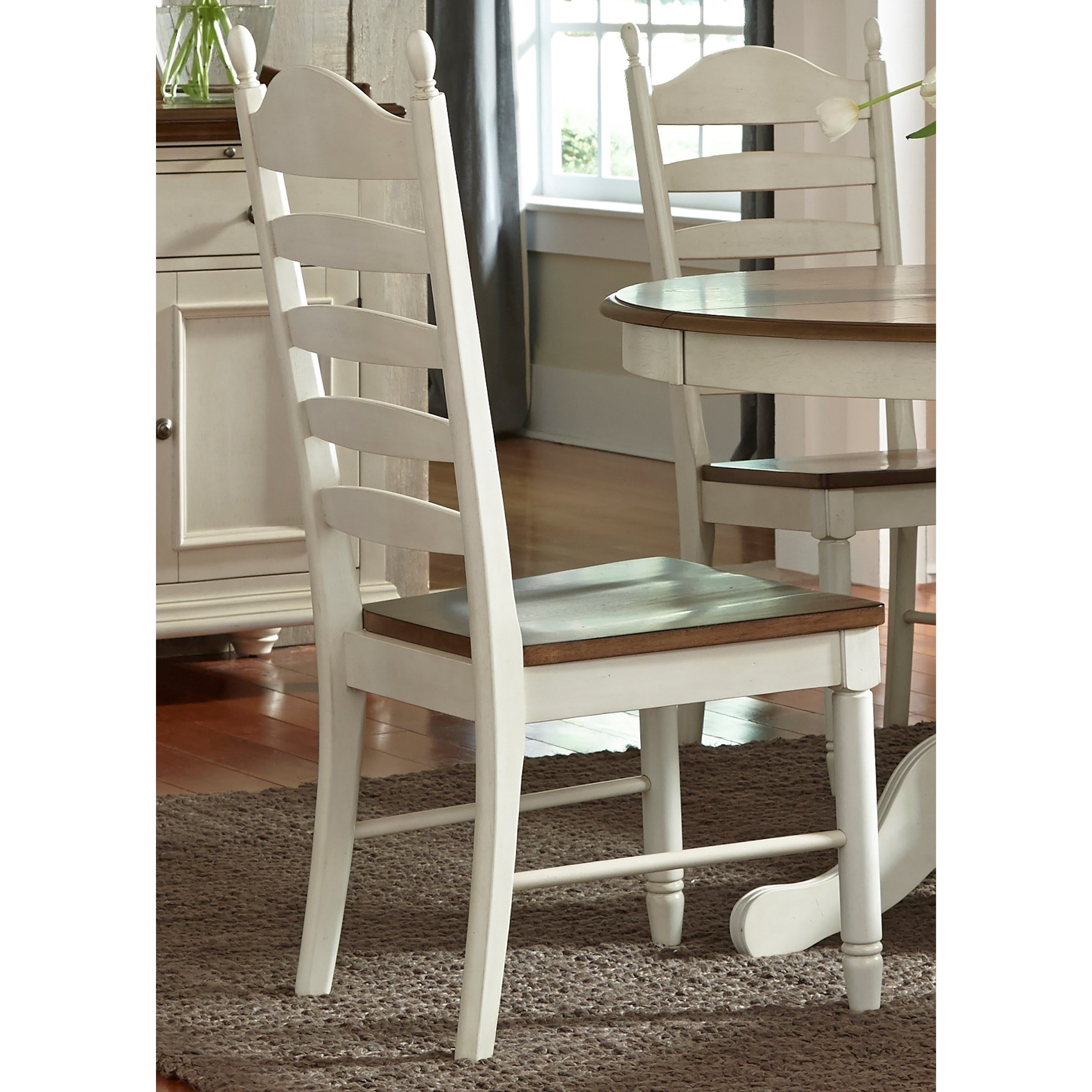 White ladder back chairs outlet